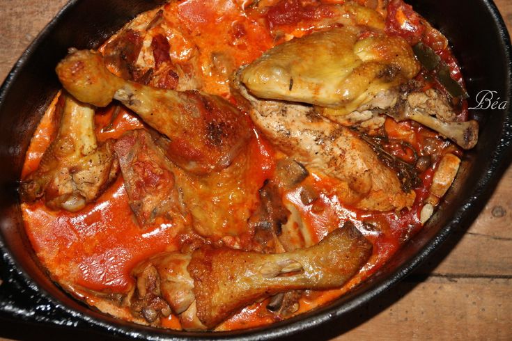 Poulet sauté au vin